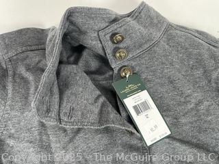 Ralph Lauren LRL Gray Knit Snap Front Jacket New with Tags