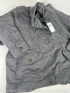 Ralph Lauren LRL Gray Knit Snap Front Jacket New with Tags