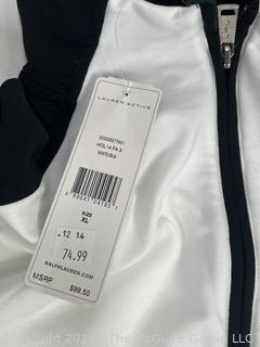 Ralph Lauren White Active Track Jacket Full Zip, New with Tags, XL
