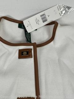 Ralph Lauren White Knit Jacket, New with Tags, Large