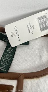 Ralph Lauren White Knit Jacket, New with Tags, Large