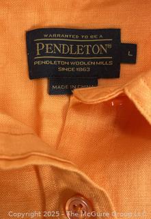 Pendleton Orange Button Front Shirt, Large New with Tags