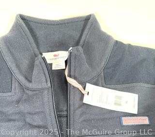 Vineyard Vines Blue Long Sleeve 1/4 Zip Up Pullover Sweater, XL, New with Tags