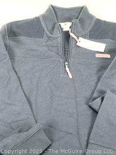 Vineyard Vines Blue Long Sleeve 1/4 Zip Up Pullover Sweater, XL, New with Tags
