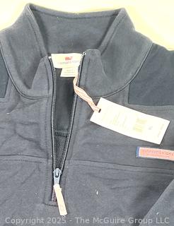 Vineyard Vines Blue Long Sleeve 1/4 Zip Up Pullover Sweater, XL, New with Tags