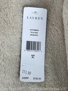 Ralph Lauren Faux Suede Shearling Draped Vest, PL, New with Tags