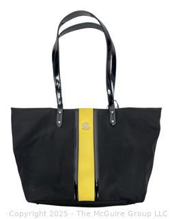 Ralph Lauren Black & Yellow Bainbridge Tote Handbag, New with Tags