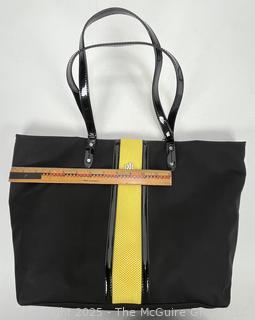 Ralph Lauren Black & Yellow Bainbridge Tote Handbag, New with Tags