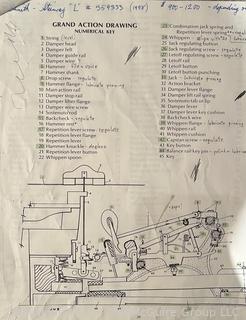 Steinway & Sons Grand Piano 1958 Model L, Ebony Serial #359333