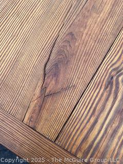 Primitive Pine Farm House Table Made from 18th Century Floor Boards.  81"L x 39"W x 29"H
