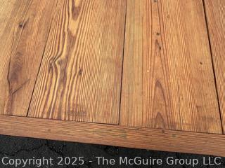 Primitive Pine Farm House Table Made from 18th Century Floor Boards.  81"L x 39"W x 29"H