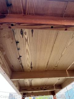 Primitive Pine Farm House Table Made from 18th Century Floor Boards.  81"L x 39"W x 29"H