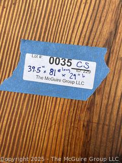 Primitive Pine Farm House Table Made from 18th Century Floor Boards.  81"L x 39"W x 29"H