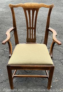 Georgian Carved Mixed Woods Armchair Stamped Sadler