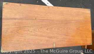 Five (5) Drawer Military Officer's Campaign Chest with Brass Mounts.  39"W x 18"D x 41"H Note: Bottom Drawer Front has Damage Lower Right
 