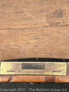 Five (5) Drawer Military Officer's Campaign Chest with Brass Mounts.  39"W x 18"D x 41"H Note: Bottom Drawer Front has Damage Lower Right
 