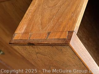 Five (5) Drawer Military Officer's Campaign Chest with Brass Mounts.  39"W x 18"D x 41"H Note: Bottom Drawer Front has Damage Lower Right
 