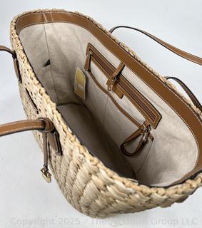 Michael Kors Malibu Woven Straw Tote New with Tags