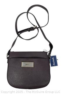 DKNY Burgundy Saffiano Leather Crossbody Handbag, New with Tags