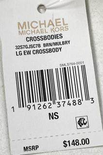 Michael Kors Brown & Mulberry Jet Set Crossbody Handbag, New with Tags