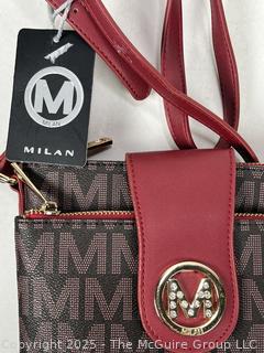 Two (2) Michael Kors Jet Set Signature Crossbody Handbag and Wristlet, New with Tags