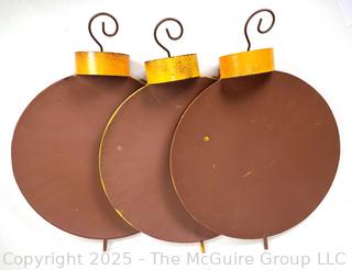 Three (3) Large Metal Outdoor Christmas Decor