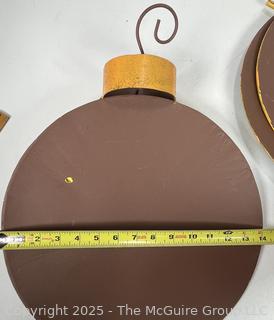 Three (3) Large Metal Outdoor Christmas Decor