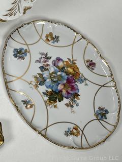 Three (3) Serving Platters or Trays Including H & Co France and Florentine