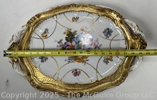 Three (3) Serving Platters or Trays Including H & Co France and Florentine