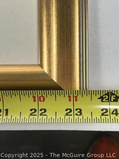 Framed Under Glass Land Of Pueblos Mexico Santa Fe Train Travel Poster. 23" x 29"