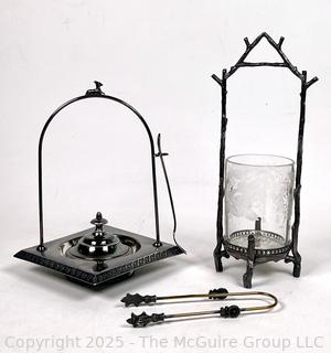  Victorian Quad Plate Webster & Bros Jam Pot and Stand and Bromwell Pickle Cruet with Stand