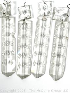 Victorian Girandole Candelabra with Crystal Lusters