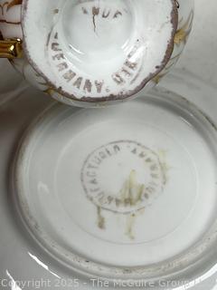 Porcelain and Ruby Red Glassware