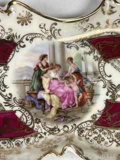 Porcelain and Ruby Red Glassware