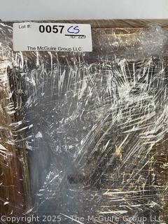 Gilt Framed Oil on Wood of Ruins on Precipice Signed by Artist Saul Guigo, 1871.  Restored by Justine Wimsatt, Wimsatt & Assoc in 2002.  9" x 12"