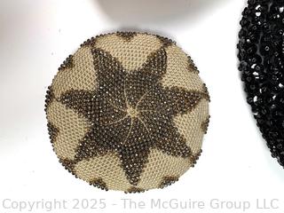 Three (3) Victorian Beaded Handbags Including Steel Bead Tam O Shanter Style Coin Purse