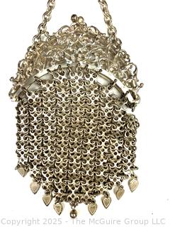 Art Nouveau Mesh Chatelaine Coin Purse