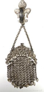Art Nouveau Mesh Chatelaine Coin Purse