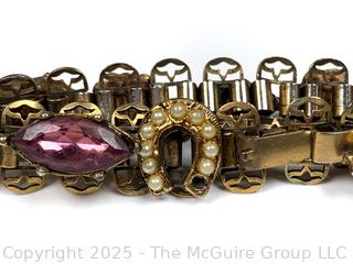 Multi Stone and Rhinestone Slide Bracelet