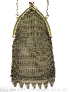 Victorian Metal Chain Maille Mesh Kiss Lock Clasp Purse