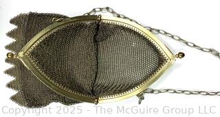 Victorian Metal Chain Maille Mesh Kiss Lock Clasp Purse