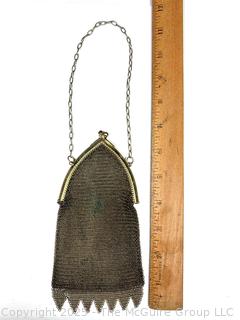 Victorian Metal Chain Maille Mesh Kiss Lock Clasp Purse