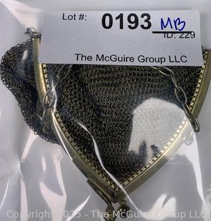Victorian Metal Chain Maille Mesh Kiss Lock Clasp Purse