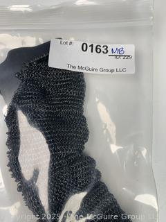 Black Real Gunmetal Chain Maille Mesh Handbag and Coin Purse, Made in France