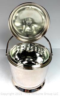 Bernard Rice's & Sons, Apollo Silver Plated Reticulating Roll Ove Lid Ice Bucket 