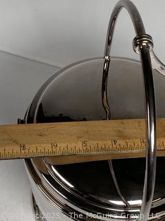 Bernard Rice's & Sons, Apollo Silver Plated Reticulating Roll Ove Lid Ice Bucket 