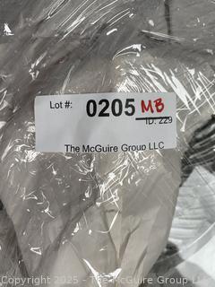 Clear Glass Lazy Susan on Ball-Bearing Base, Serving Platter and Covered Plate