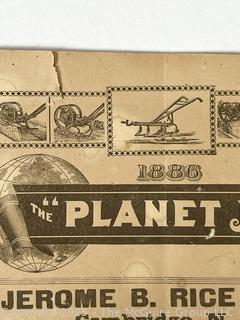 1886 Planet Jr. Implement Catalog, Jerome B Rice & Co, Cambridge NY
