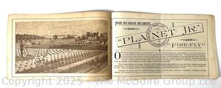 1886 Planet Jr. Implement Catalog, Jerome B Rice & Co, Cambridge NY
