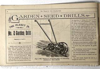 1886 Planet Jr. Implement Catalog, Jerome B Rice & Co, Cambridge NY
